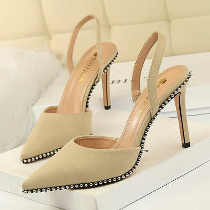 Tacones Altos con perlas de metal - nexbuy.com.mx