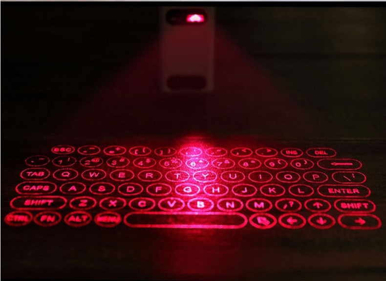 Teclado Láser Virtual Bluetooth Inalámbrico con Función Ratón y Power Bank - nexbuy.com.mx