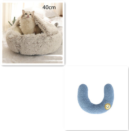Cama Redonda 2 en 1 para Perros y Gatos - nexbuy.com.mx
