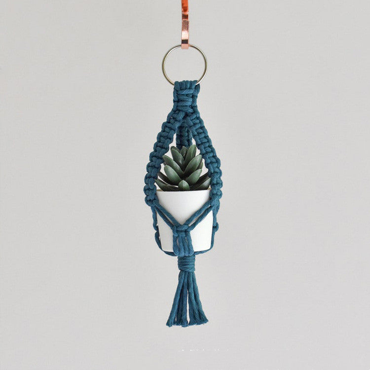 Cesta colgante tejida a mano para plantas - nexbuy.com.mx