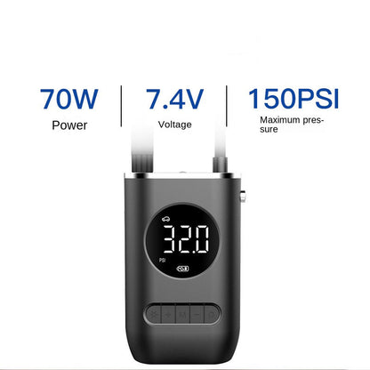 Compresor de Aire Portátil para Auto 150 PSI – Inflador Automático 12V