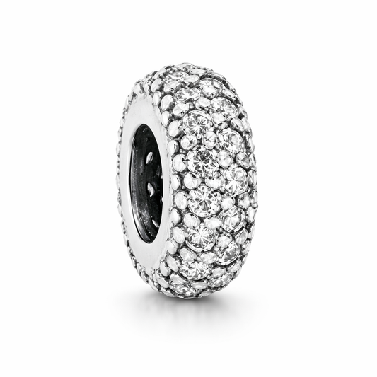 Charm diamantes plateado