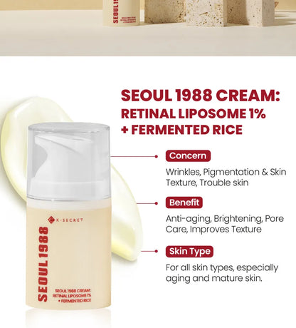 KSECRET - SEOUL 1988 Crema : Retinal Liposome 1%+Arroz Fermentado