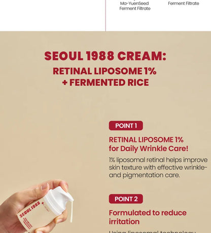 KSECRET - SEOUL 1988 Crema : Retinal Liposome 1%+Arroz Fermentado