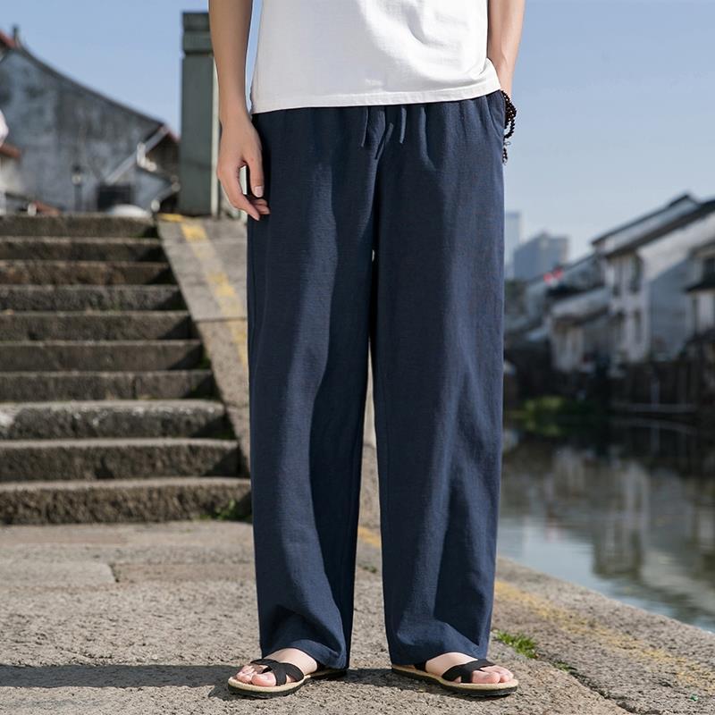 Pantalones de Lino para Hombre – Cintura Alta y Corte Recto con Estilo Fresco y Ligero - nexbuy.com.mx