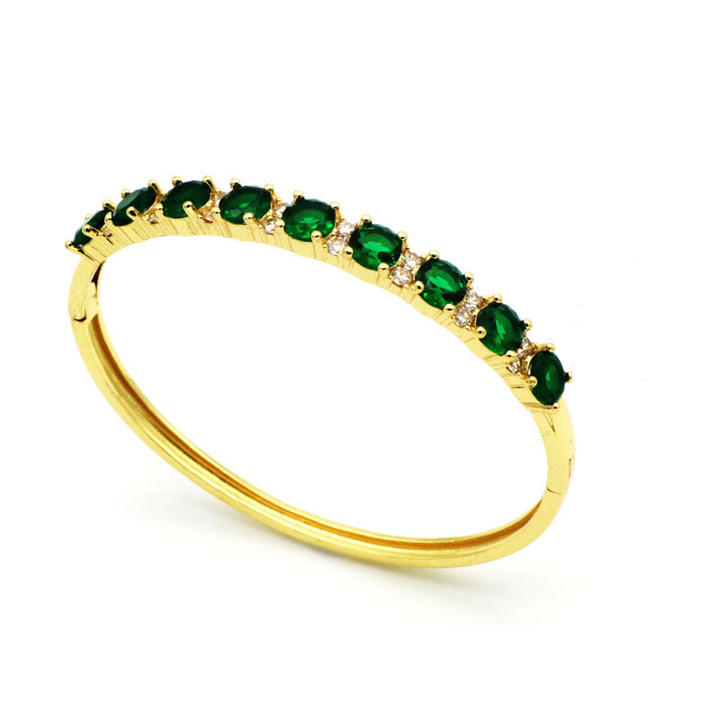 Pulsera dorada con incrustaciones - nexbuy.com.mx