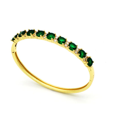 Pulsera dorada con incrustaciones - nexbuy.com.mx