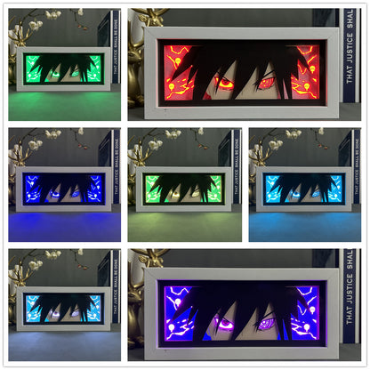 Anime en papel tallado, lámpara de Naruto, adornos de escritorio, lámpara Sasuke - nexbuy.com.mx