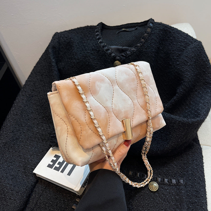 bolso pequeño deslavado para mujeres, bolso de un solo hombro bajo el brazo