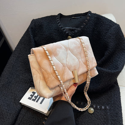 bolso pequeño deslavado para mujeres, bolso de un solo hombro bajo el brazo