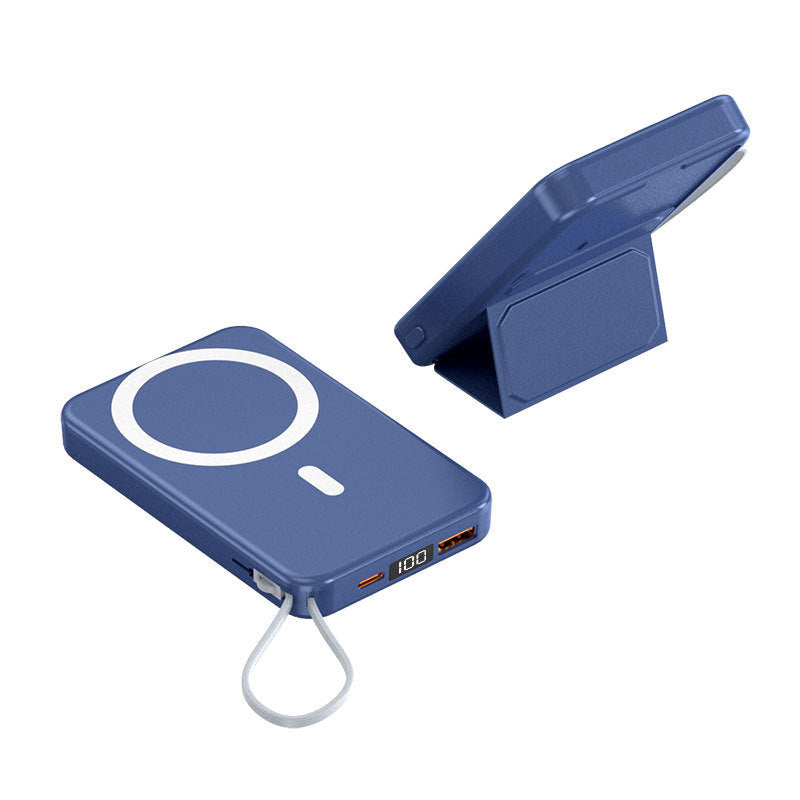 Power Bank Magnético con Soporte para Cables – Diseño Compacto y Elegante - NexBuy.com.mx