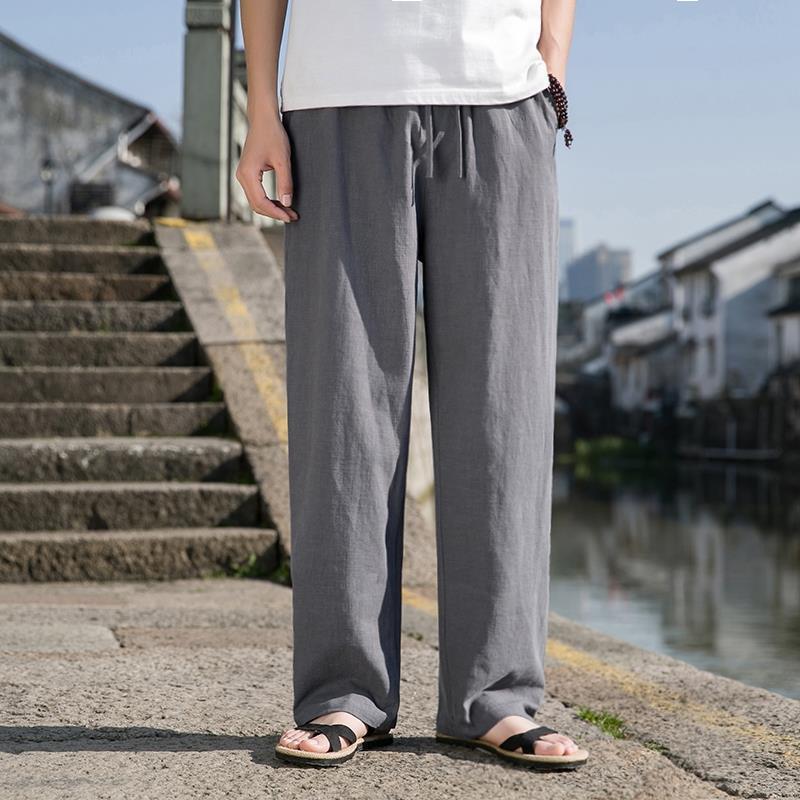 Pantalones de Lino para Hombre – Cintura Alta y Corte Recto con Estilo Fresco y Ligero - nexbuy.com.mx