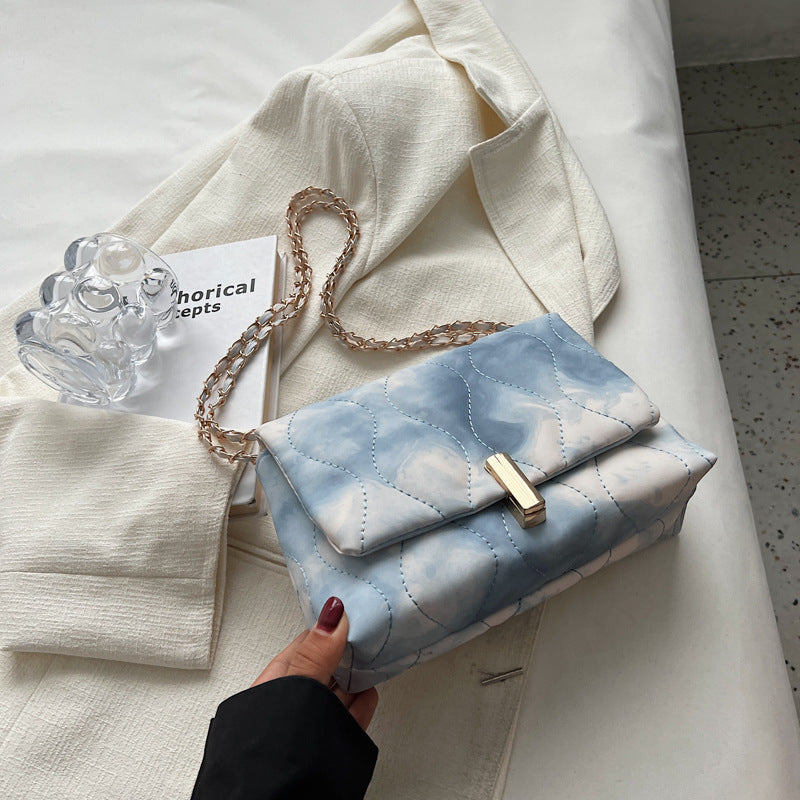 bolso pequeño deslavado para mujeres, bolso de un solo hombro bajo el brazo
