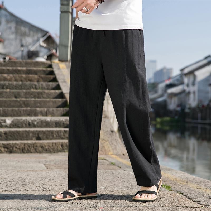 Pantalones de Lino para Hombre – Cintura Alta y Corte Recto con Estilo Fresco y Ligero - nexbuy.com.mx