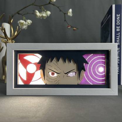 Anime en papel tallado, lámpara de Naruto, adornos de escritorio, lámpara Sasuke - nexbuy.com.mx