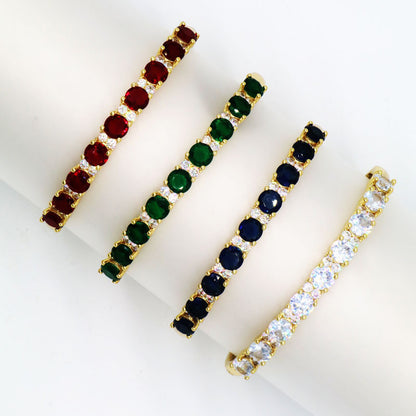 Pulsera dorada con incrustaciones - nexbuy.com.mx