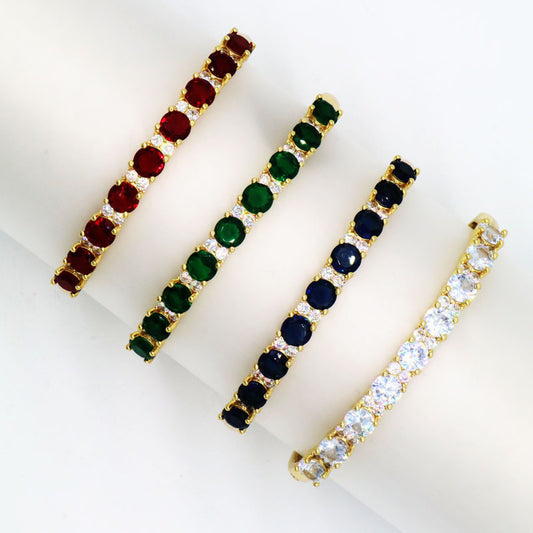 Pulsera dorada con incrustaciones - nexbuy.com.mx