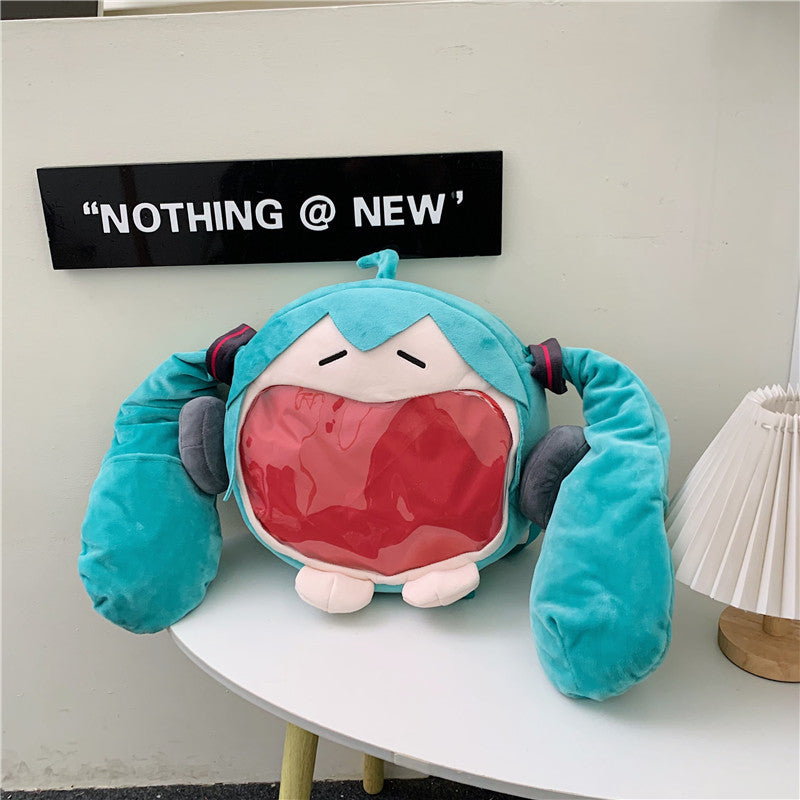 Mochila divertida de felpa Hatsune japonés Miku - nexbuy.com.mx