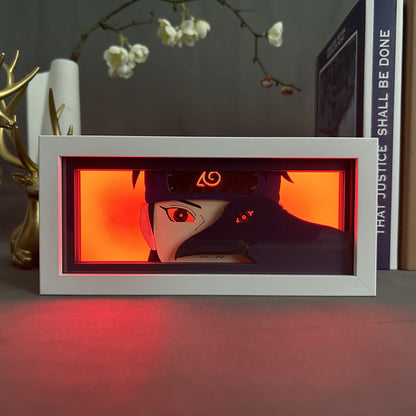 Anime en papel tallado, lámpara de Naruto, adornos de escritorio, lámpara Sasuke - nexbuy.com.mx