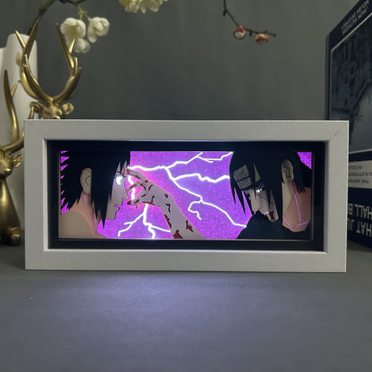 Anime en papel tallado, lámpara de Naruto, adornos de escritorio, lámpara Sasuke - nexbuy.com.mx