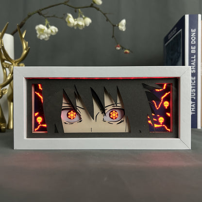 Anime en papel tallado, lámpara de Naruto, adornos de escritorio, lámpara Sasuke - nexbuy.com.mx