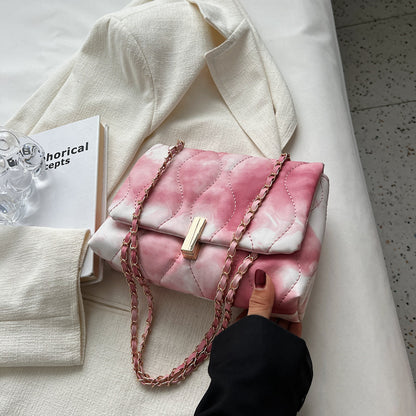 bolso pequeño deslavado para mujeres, bolso de un solo hombro bajo el brazo