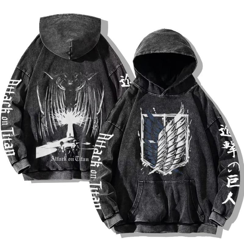 Hoodies Anime Sudadera Deslavada - nexbuy.com.mx