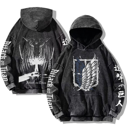 Hoodies Anime Sudadera Deslavada - nexbuy.com.mx