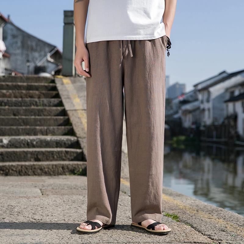 Pantalones de Lino para Hombre – Cintura Alta y Corte Recto con Estilo Fresco y Ligero - nexbuy.com.mx