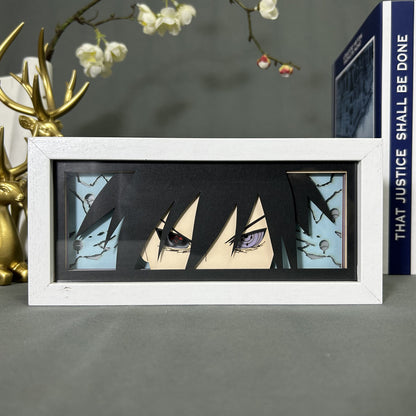 Anime en papel tallado, lámpara de Naruto, adornos de escritorio, lámpara Sasuke - nexbuy.com.mx