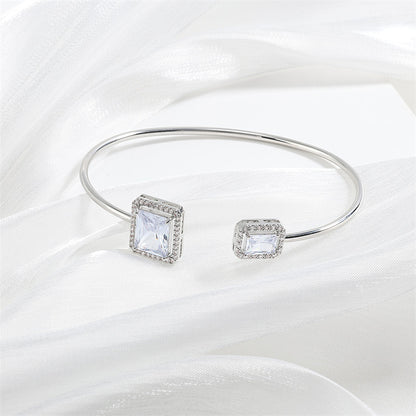 Pulsera simple para mujeres con incrustaciones cuadradas - nexbuy.com.mx