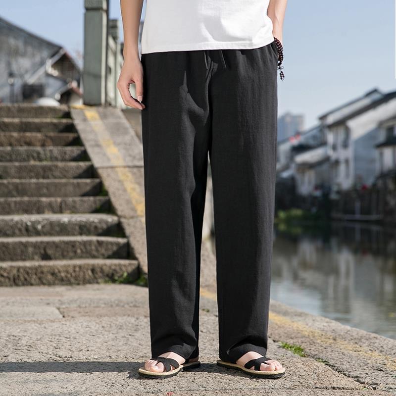 Pantalones de Lino para Hombre – Cintura Alta y Corte Recto con Estilo Fresco y Ligero - nexbuy.com.mx