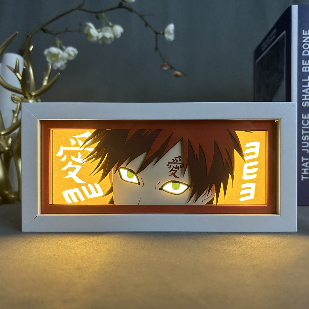 Anime en papel tallado, lámpara de Naruto, adornos de escritorio, lámpara Sasuke - nexbuy.com.mx