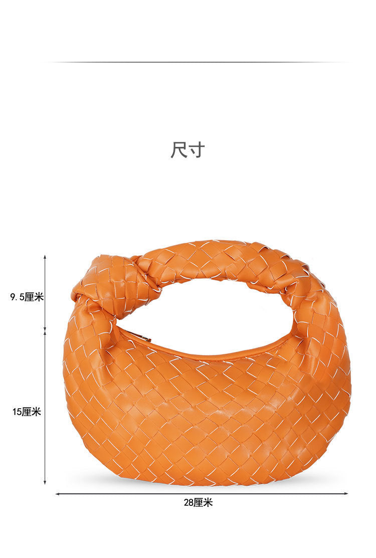 Bolso tejido anudado tipo dumpling