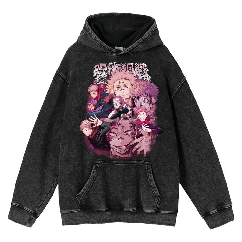 Hoodies Anime Sudadera Deslavada - nexbuy.com.mx