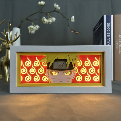 Anime en papel tallado, lámpara de Naruto, adornos de escritorio, lámpara Sasuke - nexbuy.com.mx