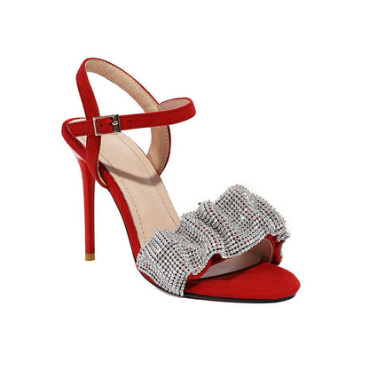 Tacones Romanos de Piel Sintética con Boca de Pez – Elegancia y Estilo para Cada Paso - nexbuy.com.mx