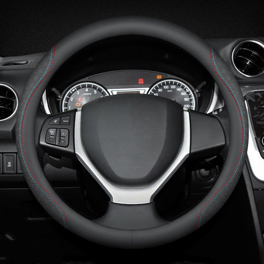 Funda Universal de Cuero para Volante de Auto - Estilo Clásico y Alta Comodidad - nexbuy.com.mx