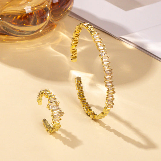 Set de Pulsera y Anillo 2Pcs de Circonio Cúbico para Mujer - nexbuy.com.mx