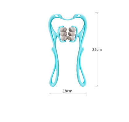 Masajeador Manual Multifuncional de Cuello con Seis Ruedas - nexbuy.com.mx