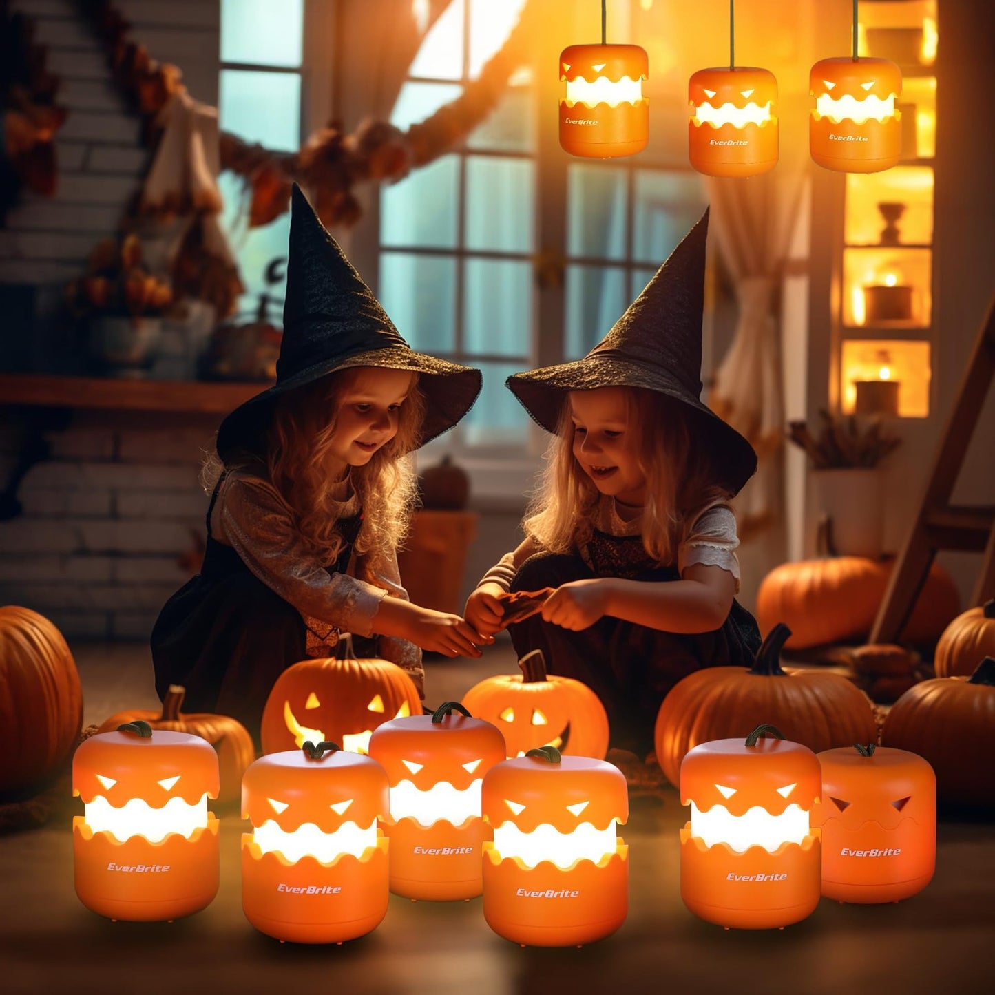 Pequeña lámpara LED nocturna plegable con forma de calabaza para fiesta de Halloween - nexbuy.com.mx