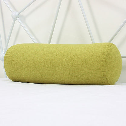 Almohada Cilíndrica de Algodón y Lino - Soporte Lumbar y Estilo Moderno - nexbuy.com.mx