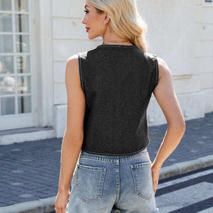 Blusa de Mezclilla para Mujer en Colores Modernos - Fashion Summer - nexbuy.com.mx