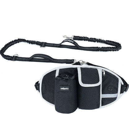 Correa de Entrenamiento Manos Libres con Bolso de Cintura para Perros - nexbuy.com.mx