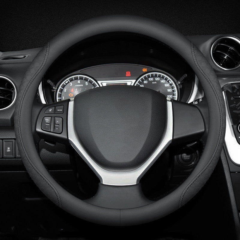 Funda Universal de Cuero para Volante de Auto - Estilo Clásico y Alta Comodidad - nexbuy.com.mx