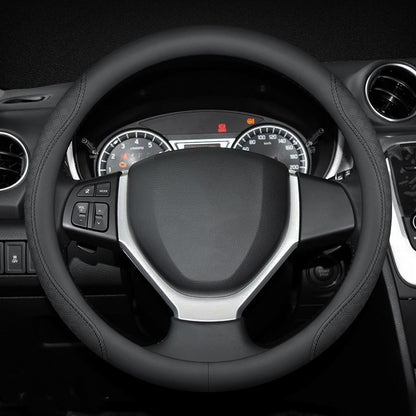 Funda Universal de Cuero para Volante de Auto - Estilo Clásico y Alta Comodidad - nexbuy.com.mx