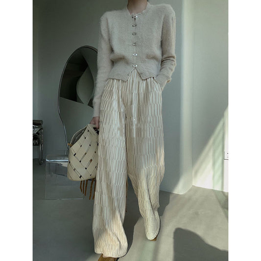 Pantalón Casual de Mujer de Pana – Cintura Alta y Estilo Suelto para Máxima Comodidad -nexbuy.com.mx