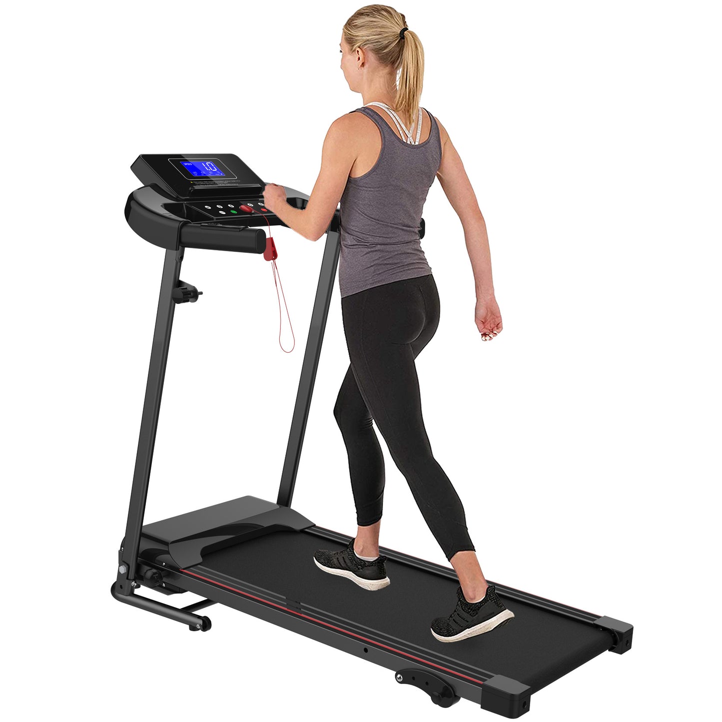 Cinta de correr eléctrica con inclinación con 12 programas - nexbuy.com.mx