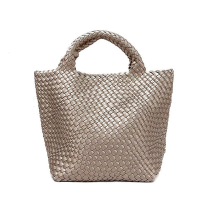 Bolso de gran capacidad tejido a mano para mujer - nexbuy.com.mx