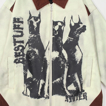Chaqueta Estilo American Retro – Corte Regular de Algodón con Manga Clásica - nexbuy.com.mx
